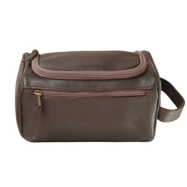 Best Leather Dopp Kit For Travelling with Grainy Texture and 3 Zippers - Ziwore