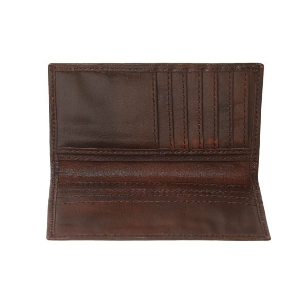 Genuine Leather Business Card Holder for Daily Use - Dark Brown - Ziwore