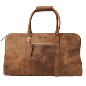 Genuine Traveling Duffel Bag for Men & Women - 19x10x11 - Light Brown - Ziwore